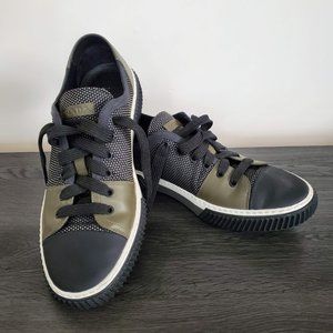 Prada Luxury Stratus Sneaker Shoes 4E3058 Black & Green UK9 US10